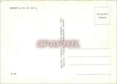 Gorbio — vila sarrazina dos Alpes-Maritimes — Edições Gambetta — Verso