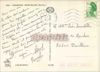 Chamonix — Mont-Blanc — 1001 — Imprimerie Mâcon — Reverso