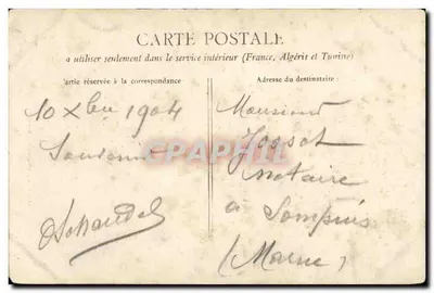 Auxerre - A Igreja de São Pedro — editor não identificado, número de série não visível — Verso