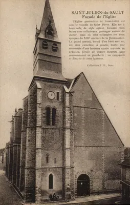 Saint-Julien-du-Sault — Facha da Igreja — Coleção J. D., Sens