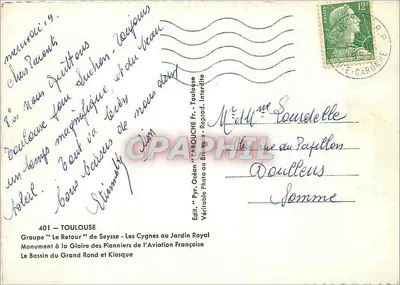 The Gardens of Toulouse — Collage of 4 Views — Publisher 'L'Abouche Fr.' — Back