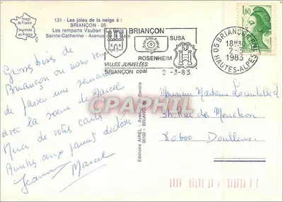 BRIANÇON — Najwyższa Miasto Europy — Alt: 1326m — Éditions AIREL — Rewers