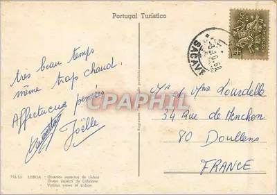 Lisbona — różne widoki — wydawca Graphphil, n° 755/53 — Rewers