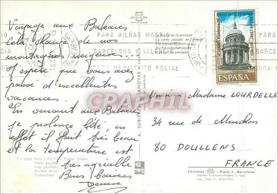 Częściowy widok portu na Majorkach — Wyd. PIBA - Barcelonę, nr 124 2342 — Rewers