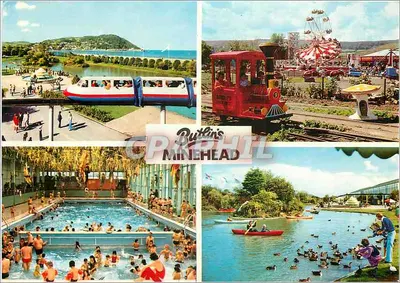 Butlin's Minehead — vista panorâmica do parque de lazer — John Hinde Studios