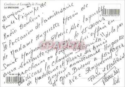 Chaumières Bretonnes — Kolor i światło Bretanii — wydawca LA BRETAGNE, nr serii 045670 00115 — Rewers