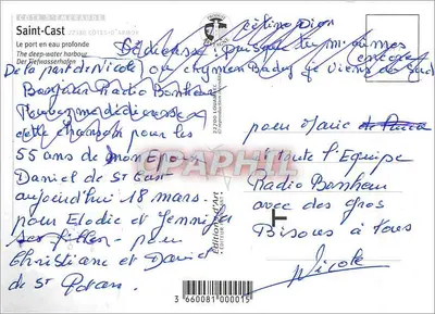 Porto de Saint-Cast — Gros Bisous de Saint-Cast — Edição Louane Art — Verso