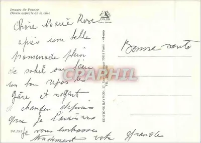 Nogent-sur-Marne — Diversos aspectos da cidade — Edições Raymon, n° 94.193 — Verso
