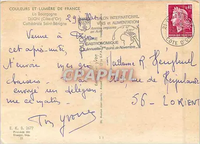Katedra Świętego Benignusa — Dijon — Wydawnictwo Jean-Jaurs — Rewers