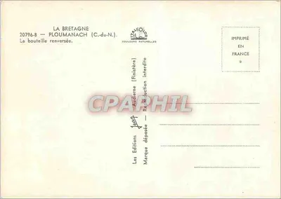 A garrafa virada — Ploumanach (Côtes-du-Nord) — Les Éditions Goullure Naturelles, n° 20796-B — Verso