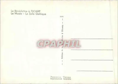 A Bénédictine em FÉCAMP — O Museu - A Sala Gothique — Edição da Bénédictine em Fécamp — Verso