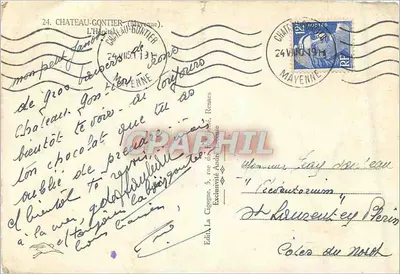 Château-Gontier — Église et bâtiment principal — La Cigogne, wydawca — Rewers