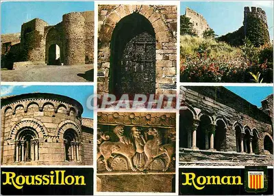 Roussillon — Ruínas romanas e abadia — Edições Pique, Barcelona