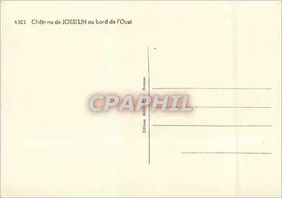 Zamek w Josselin — nad rzeką Oust — Wydawnictwo MESTRE, Rennes, n° 4303 — Rewers