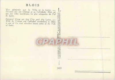 Blois — Algemene uitzicht op de stad en de rivier Loire — Estel — Achterkant