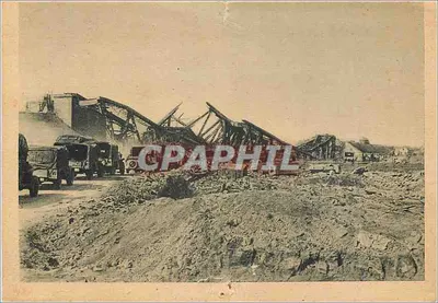 Bilhete postal moderno Os arredores do ponte de Maximiliansau Militaria