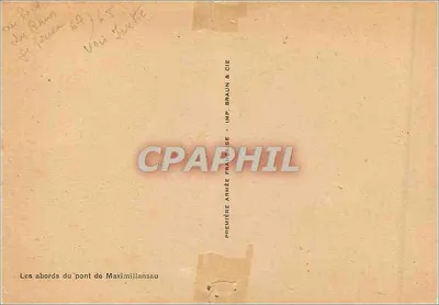 Bilhete postal moderno Os arredores do ponte de Maximiliansau Militaria — Verso