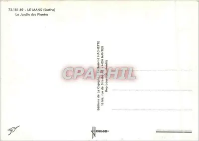 Il Giardino delle Piante — Le Mans (Sarthe) — La Cigogne — Verso