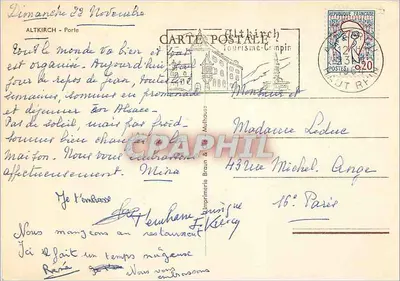 Altkirch — Drzwi — rysunek F. Klippahila — wydawca drukarnia Braun & Cie — Rewers