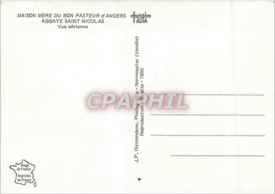 Abadia de São Nicolau — Vista aérea — J.P. Raimondeau, Noirmoutier - 7805 — Verso