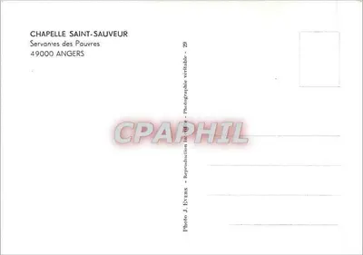 Kapelle Saint-Sauveur — Servanies des Pauvres — Photo J. Evans — Rückseite