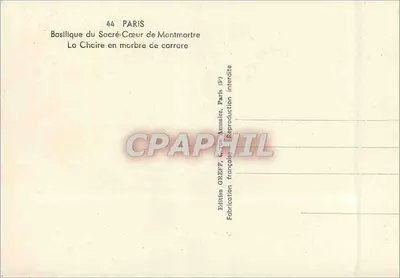 Bazylika Świętego Serca Montmartre — Katedra z marmuru Carrara — Wydawnictwo GREFF, Paryż — Rewers