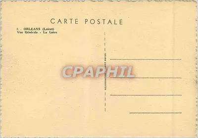 Orléans — Vista General - La Loira — Héliogravure Dubier Macon — Reverso