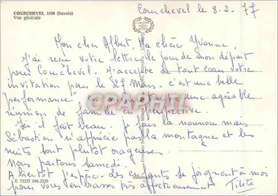 Courchevel — Vista geral — Cirey — Verso