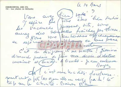 Courchevel — Chalety Bellecôte — Wydawnictwo R. Moll — Rewers