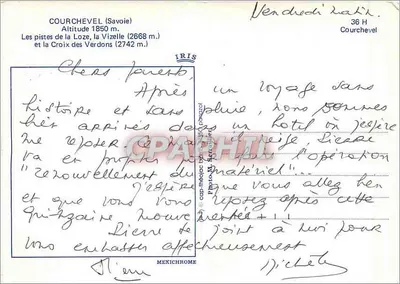 Courchevel (Savoie) — As pistas da Loze, a Vizelle e a Croix des Verdons — editor IRIS — Verso