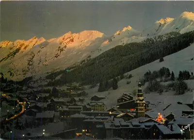 Pôr do sol sobre a Cadeia dos Aravis — Les Clusaz (Alta Saboia) — Éditions d'Art Yvon, Paris
