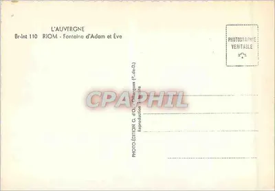 Fonte de Adão e Eva — Riom — Edição G. d'Olliergues — Verso