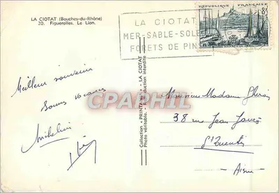 La Ciotat — Figuerolles, Le Lion — nieznany wydawca — Rewers
