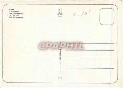 Coliseu de Roma — vista panorâmica — editor KO LOZZI, n° 513 — Verso