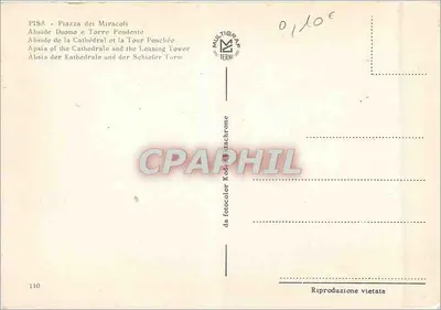 Piza — Piazza dei Miracoli — Katedra i Skrzyżowanie — Multigrane Terni nr 110 — Rewers