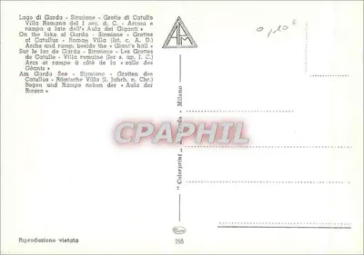 Ruiny rzymskie Catulle — Sirmione — Jezioro Garda — wydawca Milan — Rewers