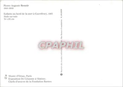 Dzieci przy brzegu morza w Guerfesey — 1885 — Réunion des musées nationaux 16.00.6180 — Rewers