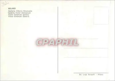 Milano - Galeria Vittorio Emanuele II — Wyd. Luigi Scrocchi - Milano — Rewers