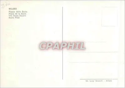 Milão - Piazza della Scala — Ed. Luigi Scrocchi - Milão — Verso