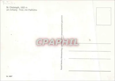 St. Christoph am Arlberg — widok panoramiczny — Rudolf Mathis, Silvretta-Verlag, nr 4887 — Rewers