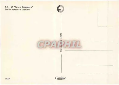 Curvas da S.S. 67 "Tosco Romagnola" — encosta toscana — Cartolux n°1079 — Verso