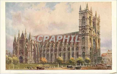 West Towers — Abadia de Westminster, Londres — editor não visível — Verso