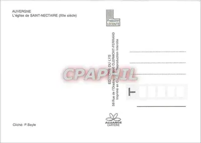 Kirche von Saint-Nectaire — 19. Jahrhundert — Éditions du Lys — Rückseite