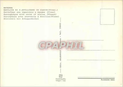Sarczynik św. Apollinaria w Ravennie — Bazylika św. Apollinaria — Éd. Salbaroli, n° 32032 — Rewers