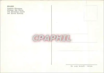 Milão — Castelo Sforza — Ed. Luigi Scrocchi - Milão — Verso