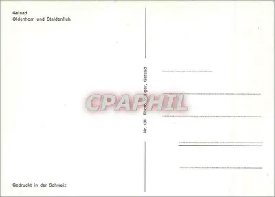 Gstaad — Oldenhorn und Staldenfluh — Photo Villiger, Gstaad, Nr. 131 — Verso
