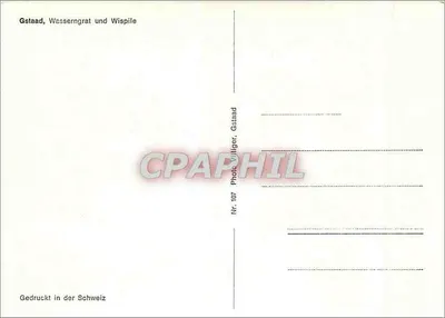 Gstaad, Wasserngrat e Wispile — Nr. 107 — Verso