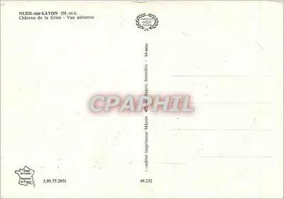 Castello della Grise — Vista aerea — Editore Mâcon — Verso