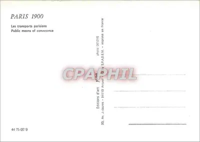 Paris 1900 — transportes parisienses — Éditions J.-Jaurès — Verso
