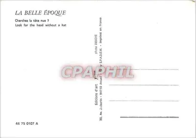 La Belle Époque — Szukaj głowy nago? — Wydawnictwo J.-Jaurès — Rewers